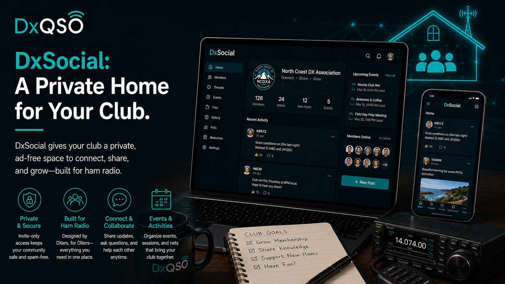 DxSocial: A Private Home for Your Club