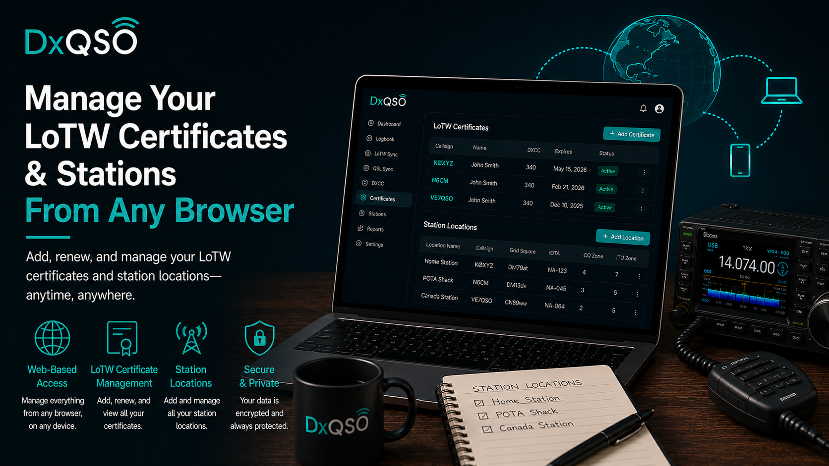Manage Your LoTW Certificates & Stations From Any Browser