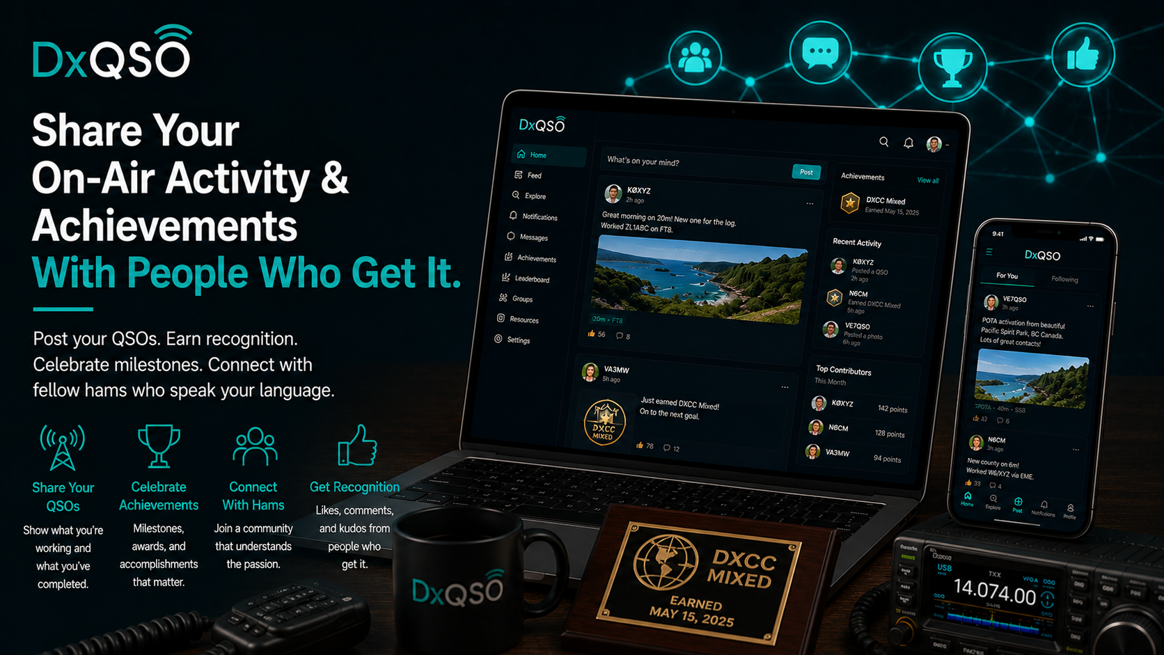 Share Your On-Air Activity & Achievements With People Who Get It