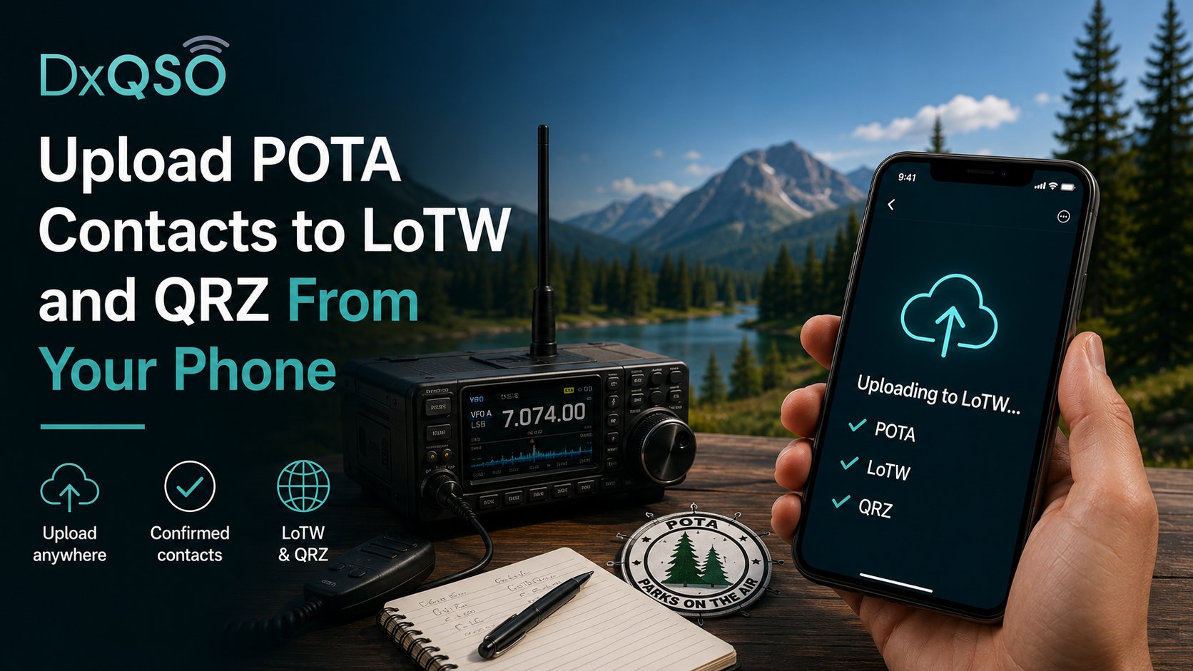 Upload POTA Contacts to LoTW and QRZ From Your Phone