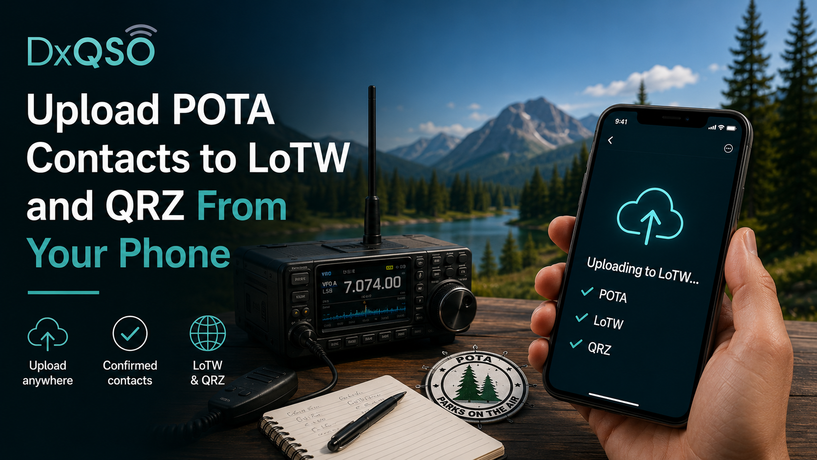 Upload POTA Contacts to LoTW and QRZ From Your Phone
